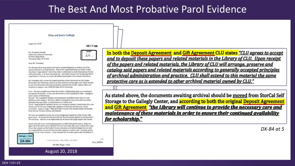 The Best And Most Probative Parol Evidence