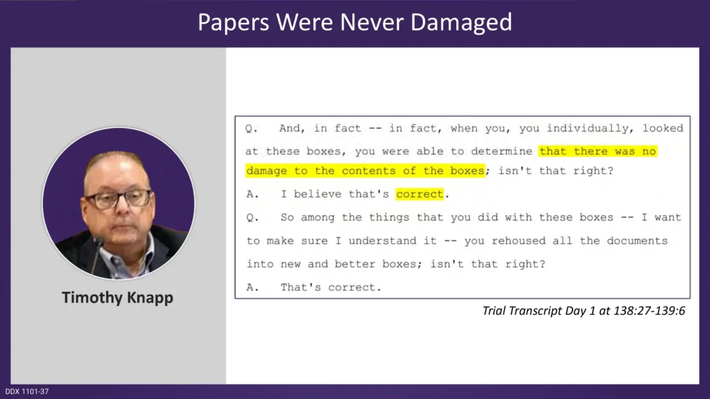 Papers were Never Danaged