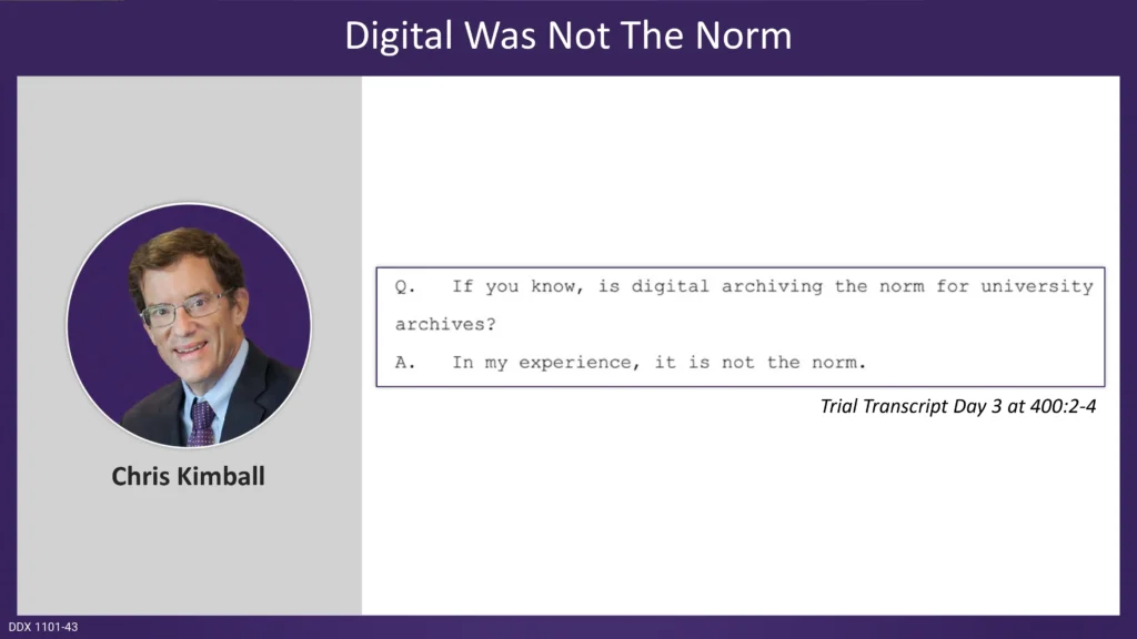 Digital Was Not The Norm